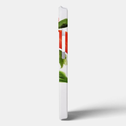 Hot Red Hibiskus Case-Mate iPhone Hülle (Rückseite / Links)