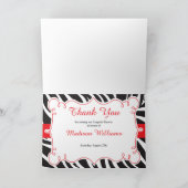 Hot Red Lingerie Party Vielen Dank Dankeskarte (Innenseite)