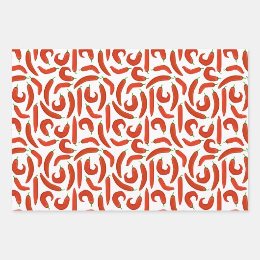 Hot Red Mexican Chili Pepper Geschenkpapier Set (Vorderseite)
