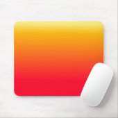 Hot Red Yellow Ombre Design Mousepad (Mit Mouse)