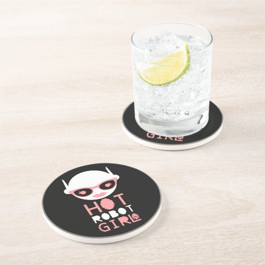 Hot Roboter Getränkeuntersetzer (Seite)
