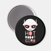 Hot Roboter Magnet (Vorderseite/Rückseite)