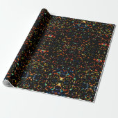 Hot Rocks - Bold Abstract Flame Gift Wrap Geschenkpapier (Ungerollt)