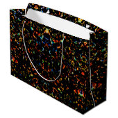 Hot Rocks - Bold Abstract Flame Gift Wrap Große Geschenktüte (Rückseite Schrägansicht)
