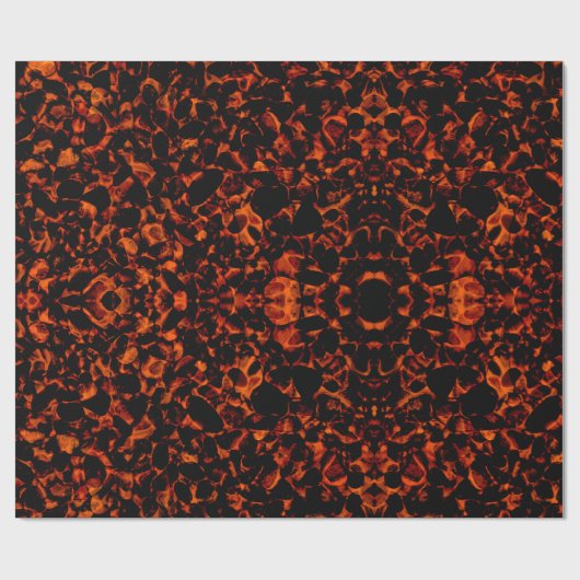 Hot Rocks Ember - Molten Abstract Lava Texture Geschenkpapier (Flach)