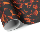 Hot Rocks Ember - Molten Abstract Lava Texture Geschenkpapier (Rolleneckpunkt)