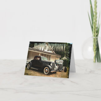 Hot-Rod-Geburtstagskarte Karte