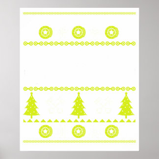 Hot Rod Hässliches Weihnachtsgelb Poster