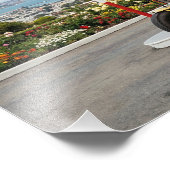 Hot rod in a gas station fotodruck (Ecke)