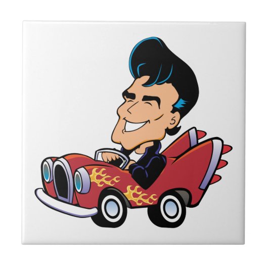 Hot Rodder Fliese (Vorderseite)