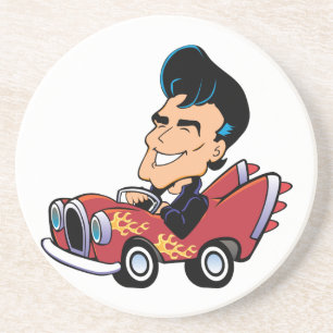 Hot Rodder Sandstein Untersetzer