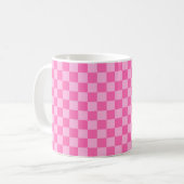 Hot Roink Checkerboard Kaffeetasse (Vorderseite Links)