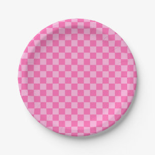 Hot Roink Checkerboard Pappteller