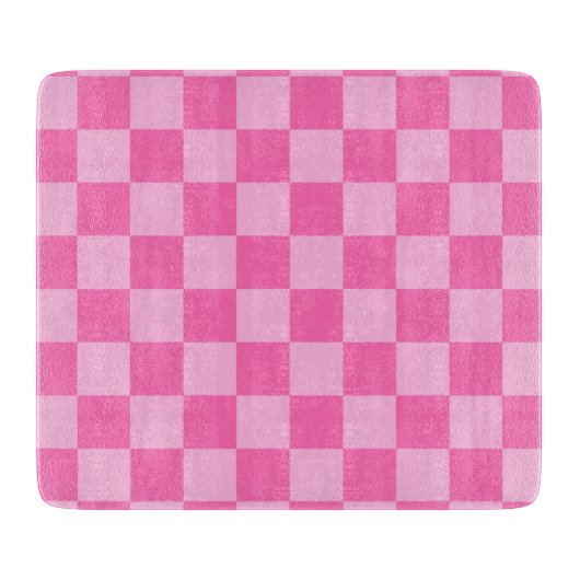 Hot Roink Checkerboard Schneidebrett (Vorderseite)