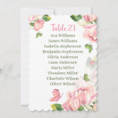 Hot-Rosa-Blume-Schmetterlinge-Sitzkarte Einladung (Vorderseite)