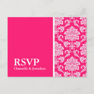 Hot rosa Damask UAWG Postkarte