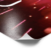 Hot-Rosa-Feuerwerk gratulieren Fotodruck (Ecke)