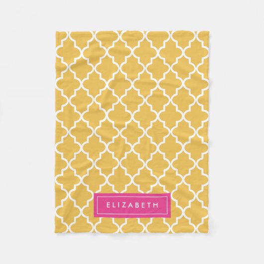 Hot-Rosa-Gelb-Folie | Fleece Blanket (Vorderseite)