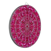 Hot-Rosa-Glitzer Dartscheibe (Vorderseite Links)