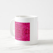 Hot-Rosa-Glitzer Kaffeetasse (Vorderseite Links)