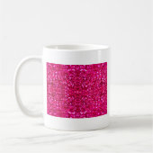 Hot-Rosa-Glitzer Kaffeetasse (Links)