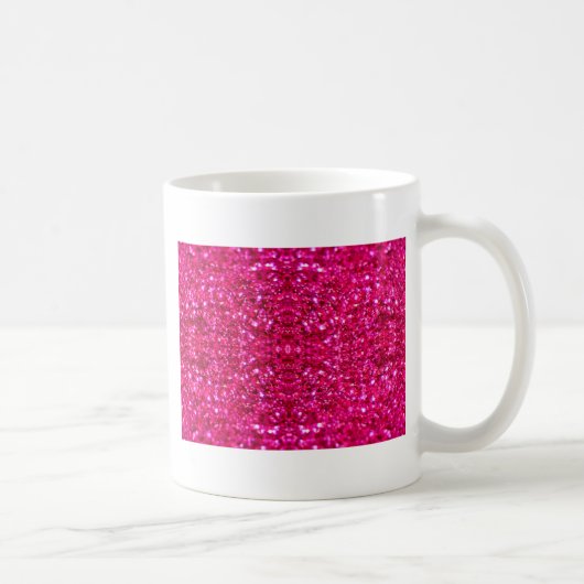 Hot-Rosa-Glitzer Kaffeetasse (Rechts)