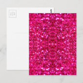 Hot-Rosa-Glitzer Postkarte (Vorne/Hinten)