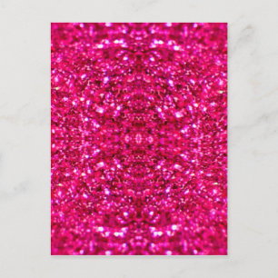 Hot-Rosa-Glitzer Postkarte