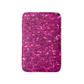 Hot-Rosa-Glitzern Imitate Glitzer Badematte (Vorderseite Vertikal)
