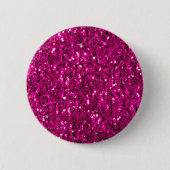 Hot-Rosa-Glitzern Imitate Glitzer Button (Vorderseite)