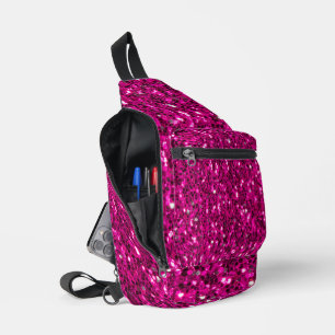 Hot-Rosa-Glitzern Imitate Glitzer Crossbody Bag
