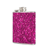 Hot-Rosa-Glitzern Imitate Glitzer Flachmann (Links)