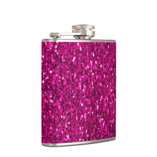 Hot-Rosa-Glitzern Imitate Glitzer Flachmann (Rechts)