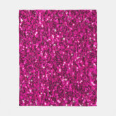 Hot-Rosa-Glitzern Imitate Glitzer Fleecedecke (Vorderseite)