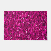 Hot-Rosa-Glitzern Imitate Glitzer Fußmatte (Vorderseite)