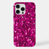 Hot-Rosa-Glitzern Imitate Glitzer iPhone Hülle (Rückseite)
