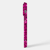 Hot-Rosa-Glitzern Imitate Glitzer iPhone Hülle (Linke Seite)