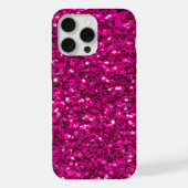 Hot-Rosa-Glitzern Imitate Glitzer iPhone Hülle (Rückseite)