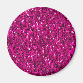 Hot-Rosa-Glitzern Imitate Glitzer Magnet (Vorne)