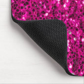 Hot-Rosa-Glitzern Imitate Glitzer Mousepad (Ecke)