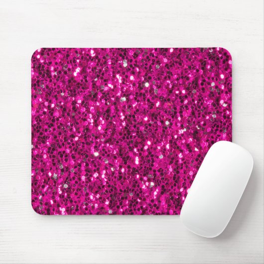 Hot-Rosa-Glitzern Imitate Glitzer Mousepad (Mit Mouse)