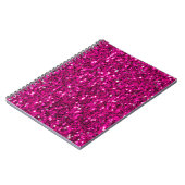 Hot-Rosa-Glitzern Imitate Glitzer Notizblock (Linke Seite)