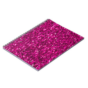 Hot-Rosa-Glitzern Imitate Glitzer Notizblock