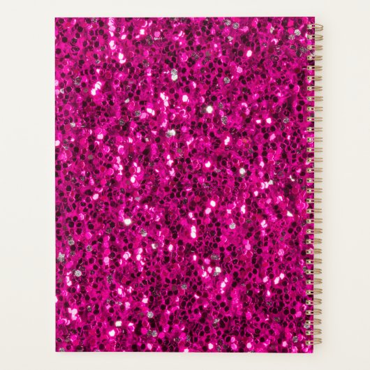 Hot-Rosa-Glitzern Imitate Glitzer Planer (Rückseite)