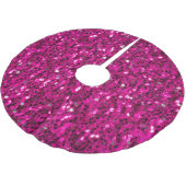Hot-Rosa-Glitzern Imitate Glitzer Polyester Weihnachtsbaumdecke (Schrägansicht)