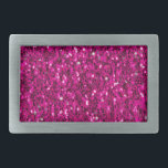 Hot-Rosa-Glitzern Imitate Glitzer Rechteckige Gürtelschnalle<br><div class="desc">Heiß dunkelrosa leuchtende Glitzern Glitzer Imitate funkeln Glamour für sie. Wir benutzen Fotos von Glitzern.</div>