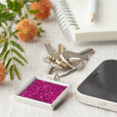 Hot-Rosa-Glitzern Imitate Glitzer Schlüsselanhänger (Seite)