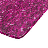 Hot-Rosa-Glitzern Imitate Glitzer Schneidebrett (Ecke)