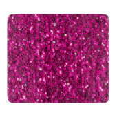 Hot-Rosa-Glitzern Imitate Glitzer Schneidebrett (Vorderseite)