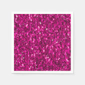 Hot-Rosa-Glitzern Imitate Glitzer Serviette (Vorderseite)